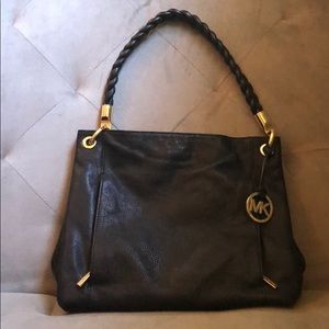 Michael Kors Black and Gold Handbag